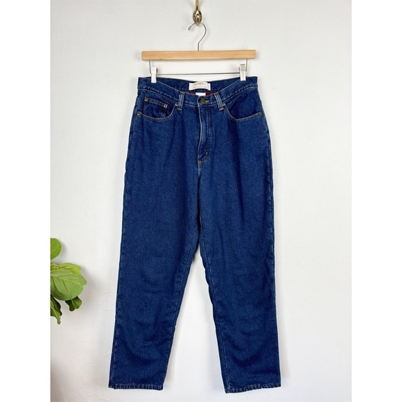 Vintage L.L. Bean Women's Red Fleece Lined Denim High Rise Jeans Sz 12 - Picture 2 of 10